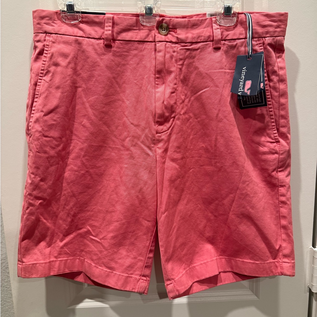 Vineyard Vines Coral Flat Front Shorts